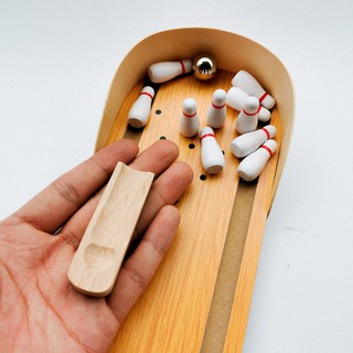 Bộ đồ chơi Bowling gỗ Bi sắt mini
