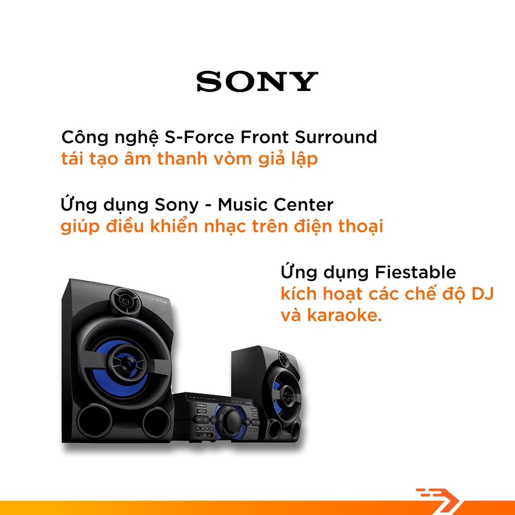 Dàn Âm Thanh Sony 2.0 MHC-M40D//C SP6 - Kết Nối Bluetooth/ USB/ HDMI - Bảo Hành Chính Hãng