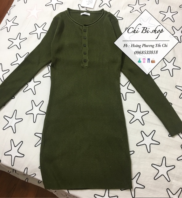 Váy len tăm body dài tay