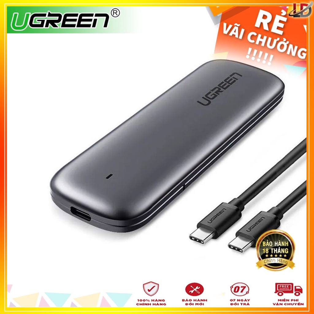 Ugreen 60354  - Hộp box đựng ổ cứng SSD M.2 NVMe B-Key USB Type-C chính hãng - Phukienleduy