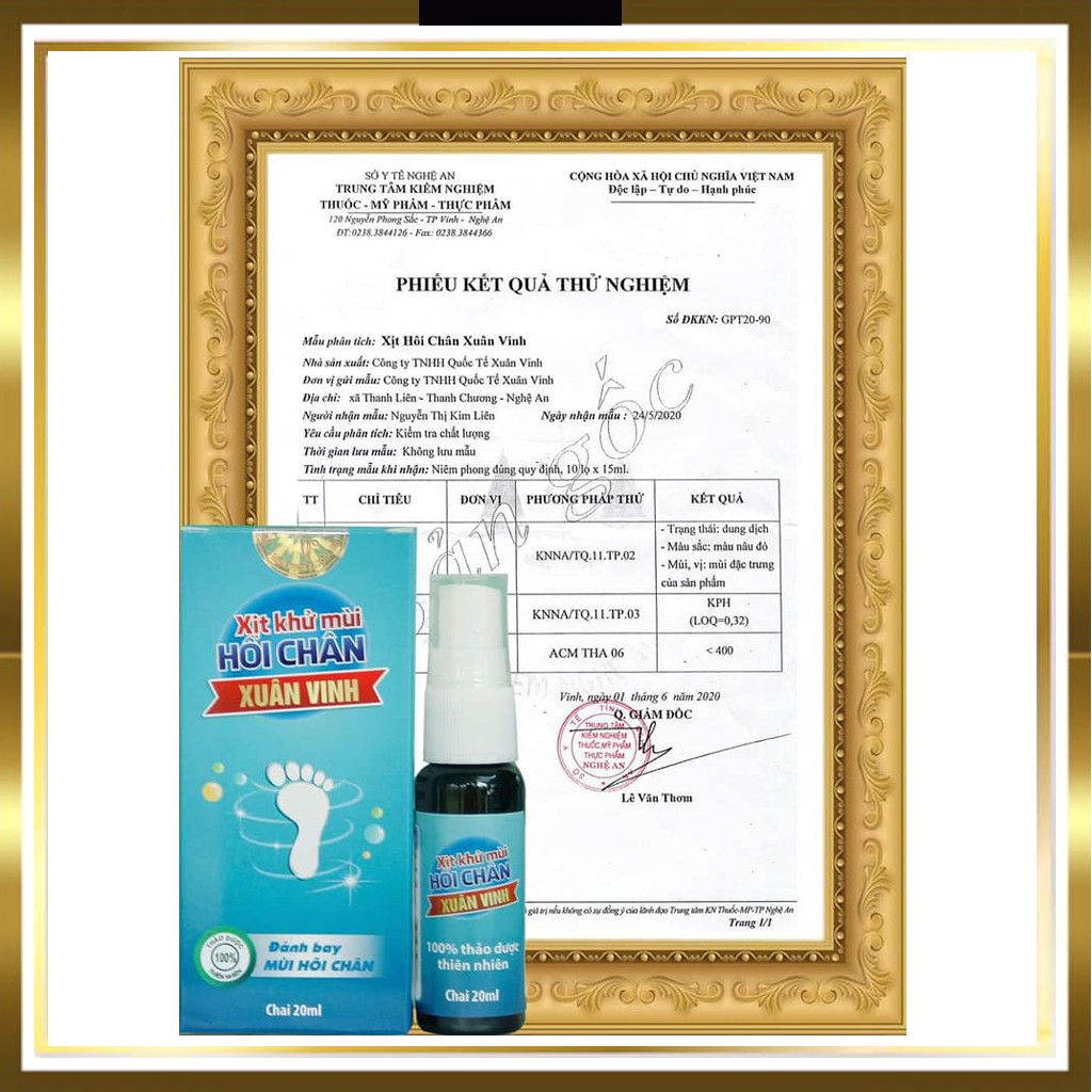 Xịt Khử Mùi Hôi Chân Xuân Vinh ✔ Giúp Diệt Khuẩn, Làm Sạch, Khử Mùi Hôi Chân Hiệu Quả Lần Đầu Sử Dụng 20ml | BigBuy360 - bigbuy360.vn