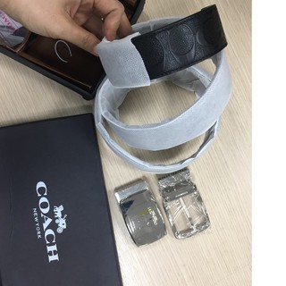 SALE Dây nịt nam C0ACH. Thắt lưng nam siêu xịn 2 mặt nịt coach