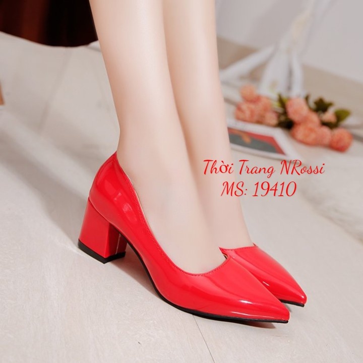 Giày cao gót  công sở gót vuông sang trọng có size lơn 40 41 42 43 44