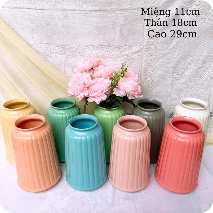 Lọ hoa decor  Gốm Sứ Bát Tràng  bình gốm cắm hoa,Lọ Dọc S1 cao cấp hoả biến GOMPHUQUY TM10