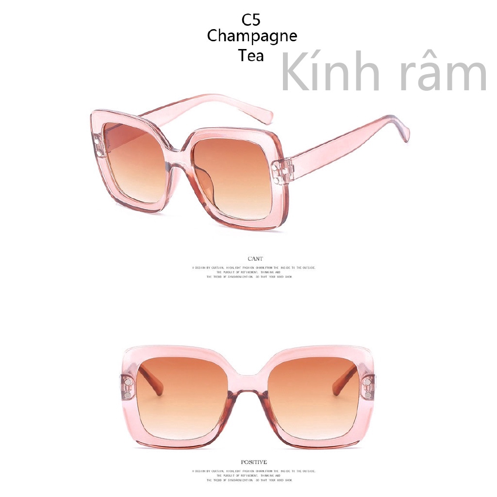 Kính râm nữ gọng vuông phong cách cổ điển