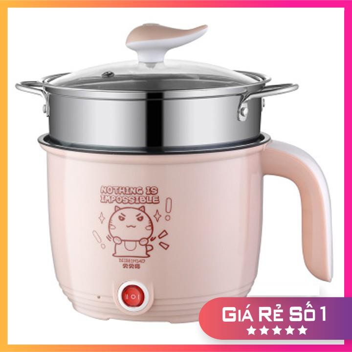 Nồi Lẩu Hấp 3 Tầng 𝗙𝗥𝗘𝗘 𝗦𝗛𝗜𝗣 Đa Năng Mini Chống Dính 4 Lớp siêu chắc CHIÊN, XÀO, LẨU, NẤU CƠM cực tiện dụng