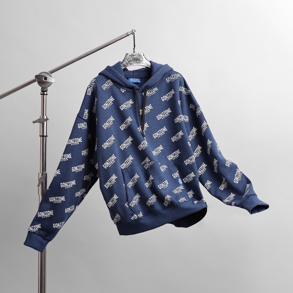 Áo Hoodies Nỉ Mùa Đông Form Rộng Gonzzone - Màu Xanh Đá