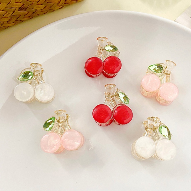 Xiangbao Kẹp Tóc Mái Bằng Resin Hình Quả Cherry Nhỏ Xinh Xắn
