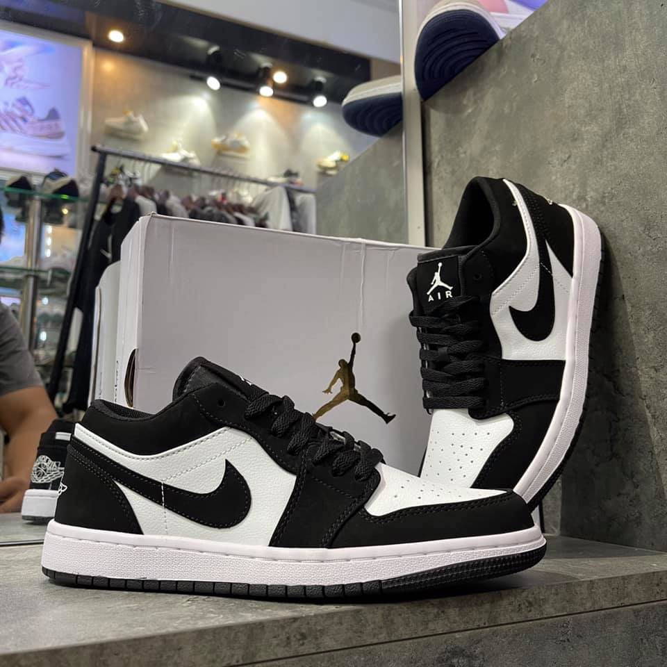 Giày 𝐉𝐨𝐫𝐝𝐚𝐧 1 low panda đen trắng nam nữ cổ thấp, Giày thể thao sneaker JD1 panda hàng loại đẹp Full box bill