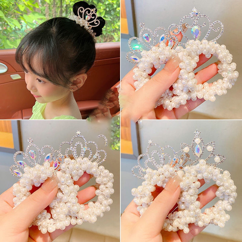 Băng Đô Vương Miện Ngọc Trai Dễ Thương Cho Bé Gái jp5