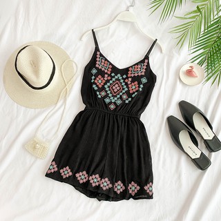 Jumpsuit ulzzang họa tiết thêu