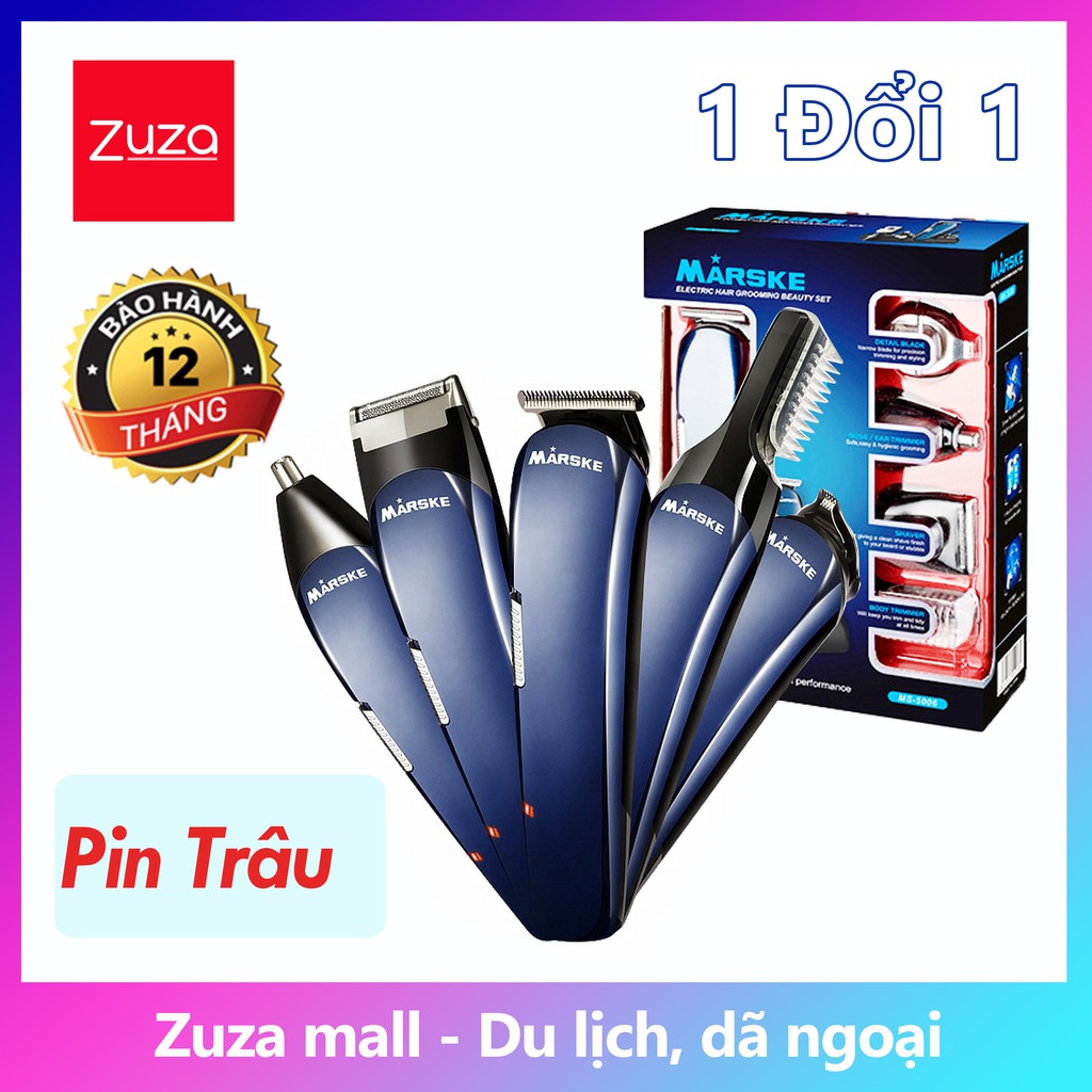 Tông đơ hớt tóc Marske 5 trong 1, hớt tóc, cạo râu, tỉa lông mũi, kẻ vạch