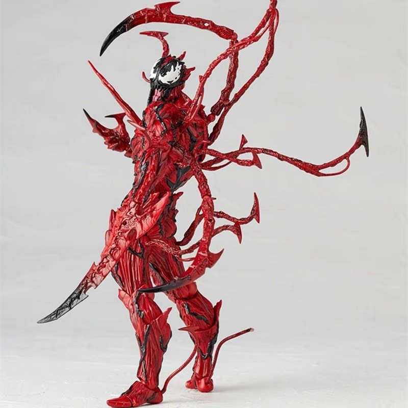 [RẺ NHẤT SHOPEE] Mô Hình Carnage Red Venom Revoltech Full Box-Mô Hình Carnage Red Venom Có Khớp Cử Động