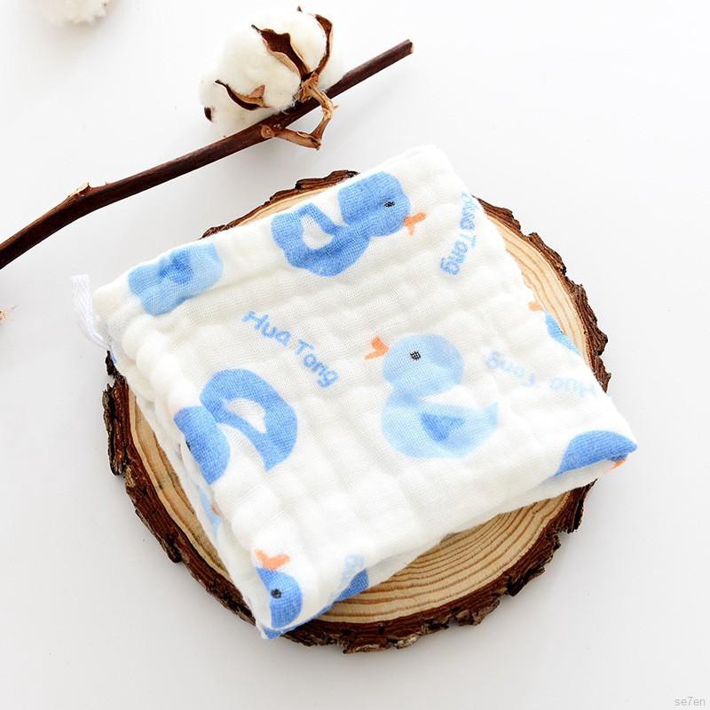 Khăn tắm cotton 6 lớp họa tiết hoạt hình đáng yêu cho bé 30 * 30cm