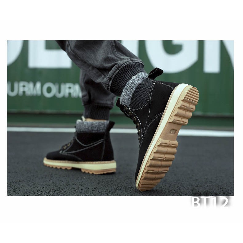 Giày Nam Cổ Cao BT12 - Màu Đen | BigBuy360 - bigbuy360.vn