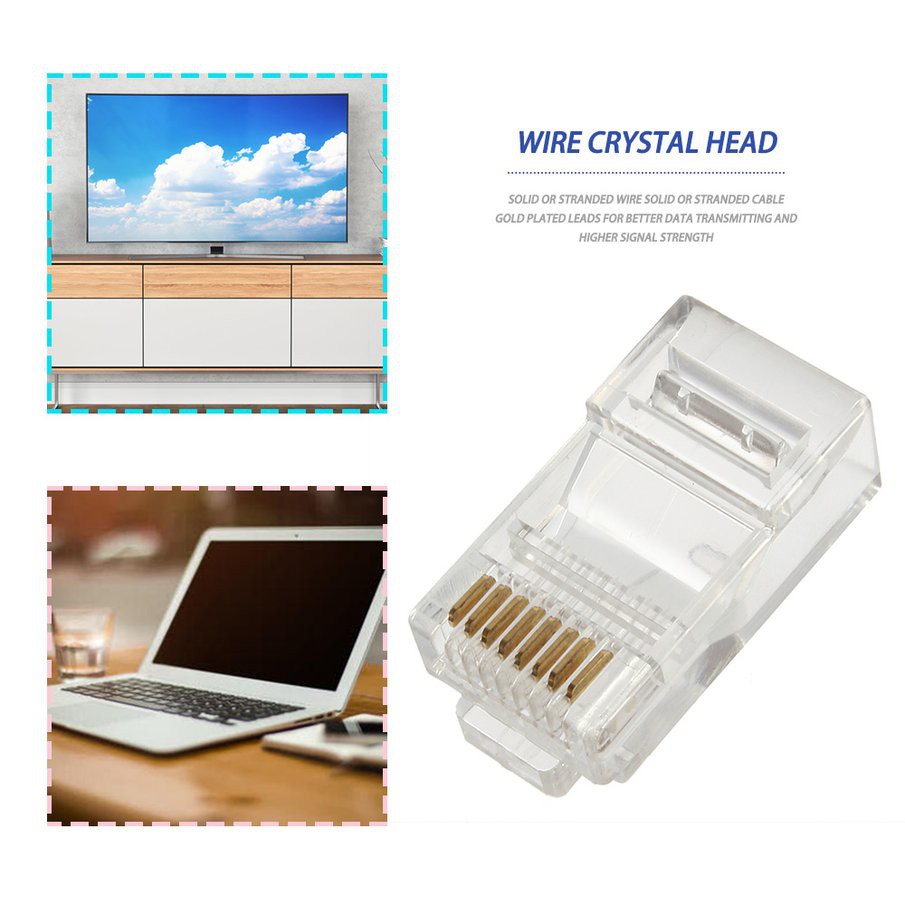 Mới Đầu Nối Dây Mạng Lan Rj45 Cat5 Chất Lượng Cao | BigBuy360 - bigbuy360.vn