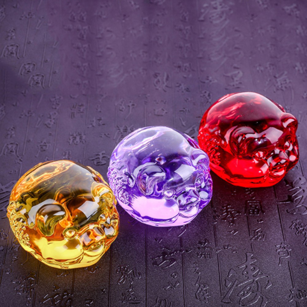 (Chọn màu) Chú Heo lưu ly phong thủy 5cm - Sung túc - Tài Lộc - Bình An | BigBuy360 - bigbuy360.vn