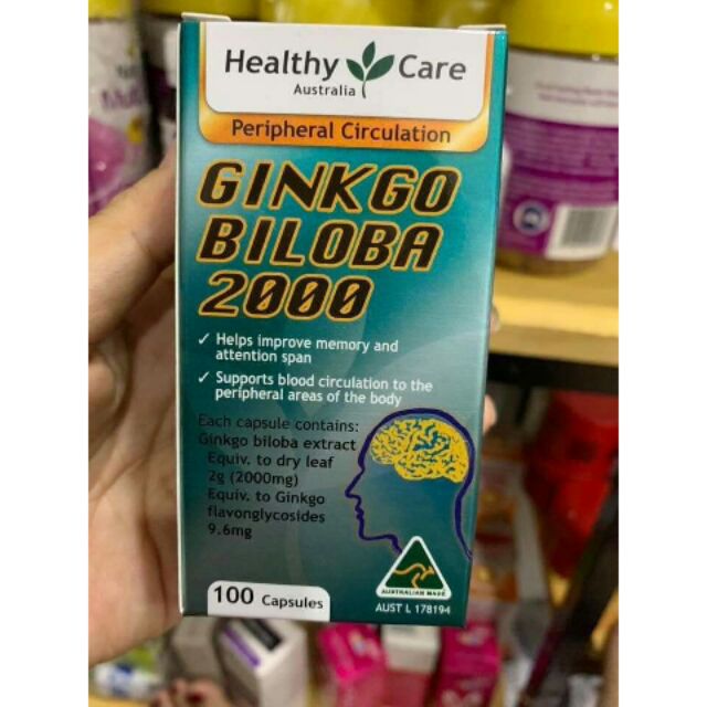 Bổ não GINKGO BILOBA 2000 ÚC
