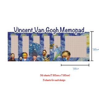 Set giấy note, giấy ghi chú Vincent Van Gogh