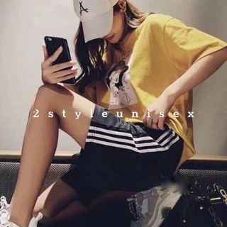 Quần đùi ống rộng/ quần đùi 3 sọc thể thao năng động nam nữ