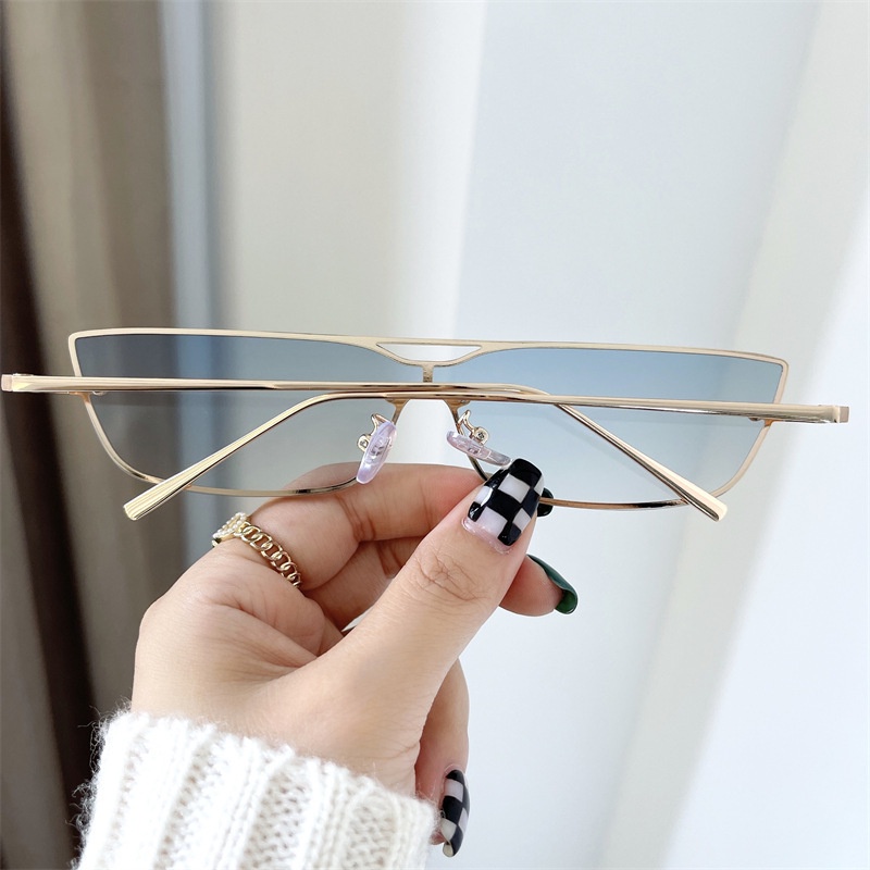 Kính Mát Gọng Đôi Kim Loại Phong Cách Retro Thời Trang Cho Nam Nữ