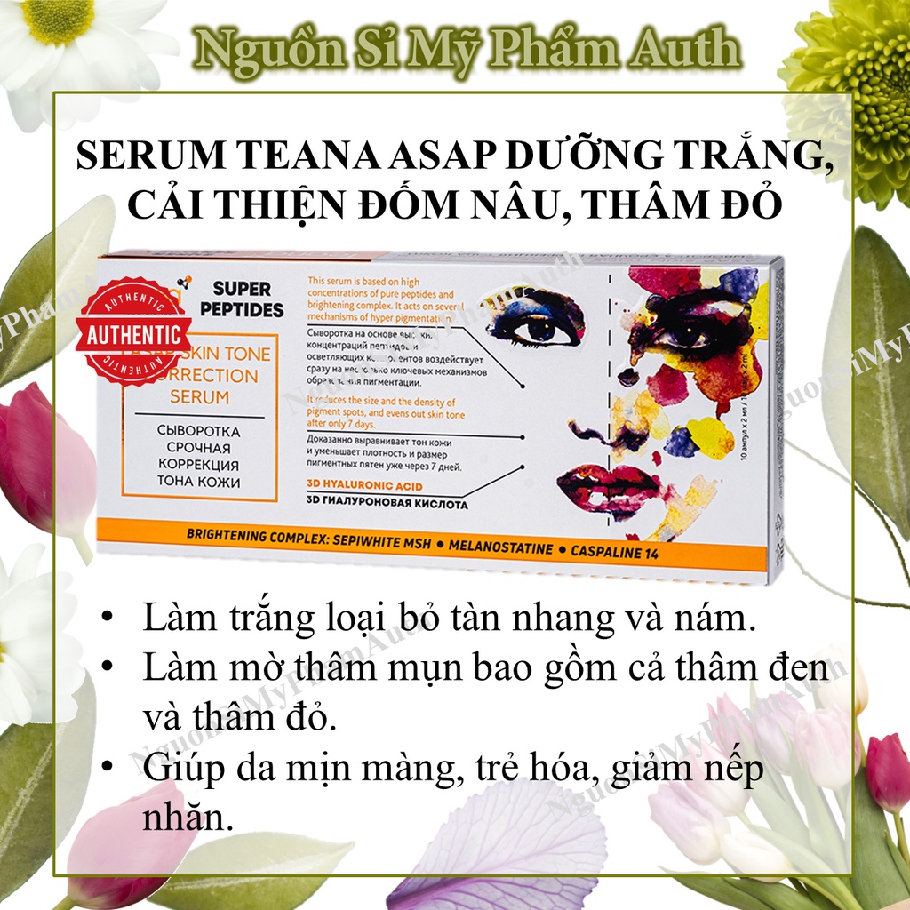 Huyết thanh Tean Vàng Asa dưỡng trắng, mờ thâm sạm nám