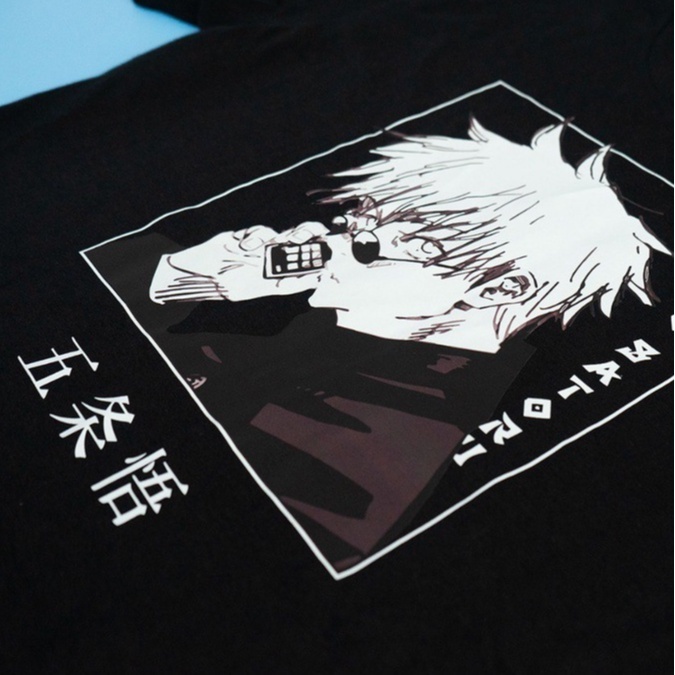 Áo thun Jujutsu Kaisen: Gojo Satoru Unisex Trùm Cuối Anime, Cotton 100% 2 màu nam nữ 0012