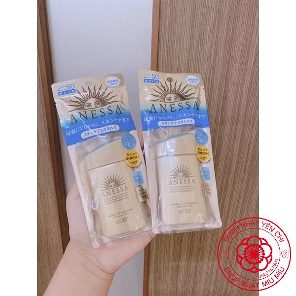 [Hàng _ Nhật_ Chuẩn]  Kem chống nắng Anessa Perfect UV Sunscreen Skincare Milk 60ml