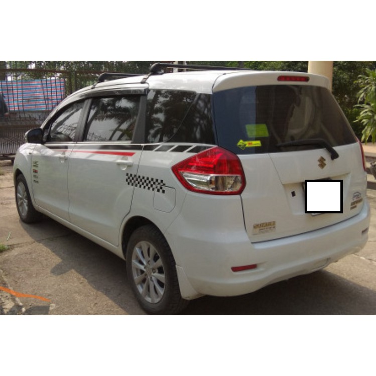 Tem Dán Thân xe oto WRC 911 Đen - đỏ siêu hot