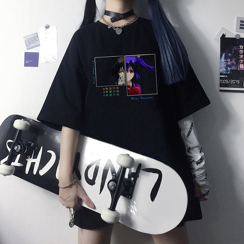 Áo thun tay ngắn in hình anime Rikka Takanashi Love Chunibyo & Other Delusions mới Harajuku Nhật Bản