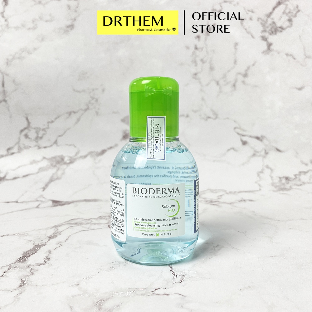 Nước Tẩy Trang Bioderma Cho Da Dầu Mụn Sébium H20 100ml - 250ml - 500ml - Chai Xanh