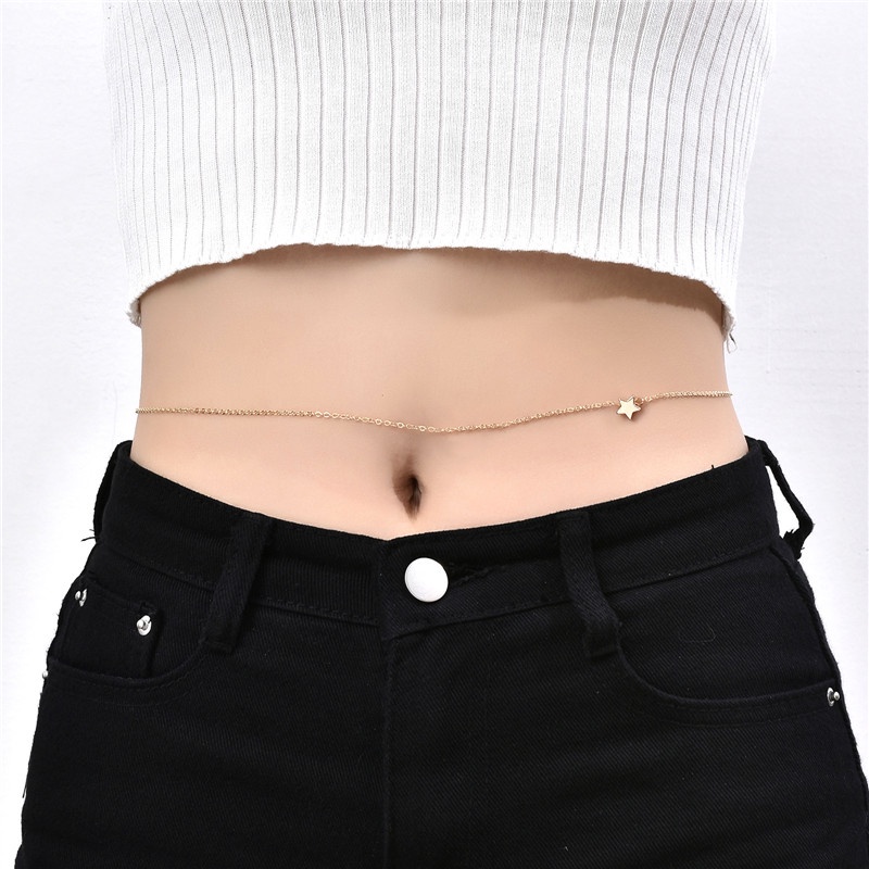 Dây Chuyền Đeo Thắt Lưng Mặt Ngôi Sao Thời Trang Cho Nữ