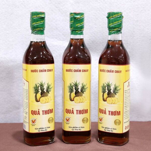 Nước mắm chay quả thơm Phan Thiết Mũi Né - Chai thủy tinh 500ml