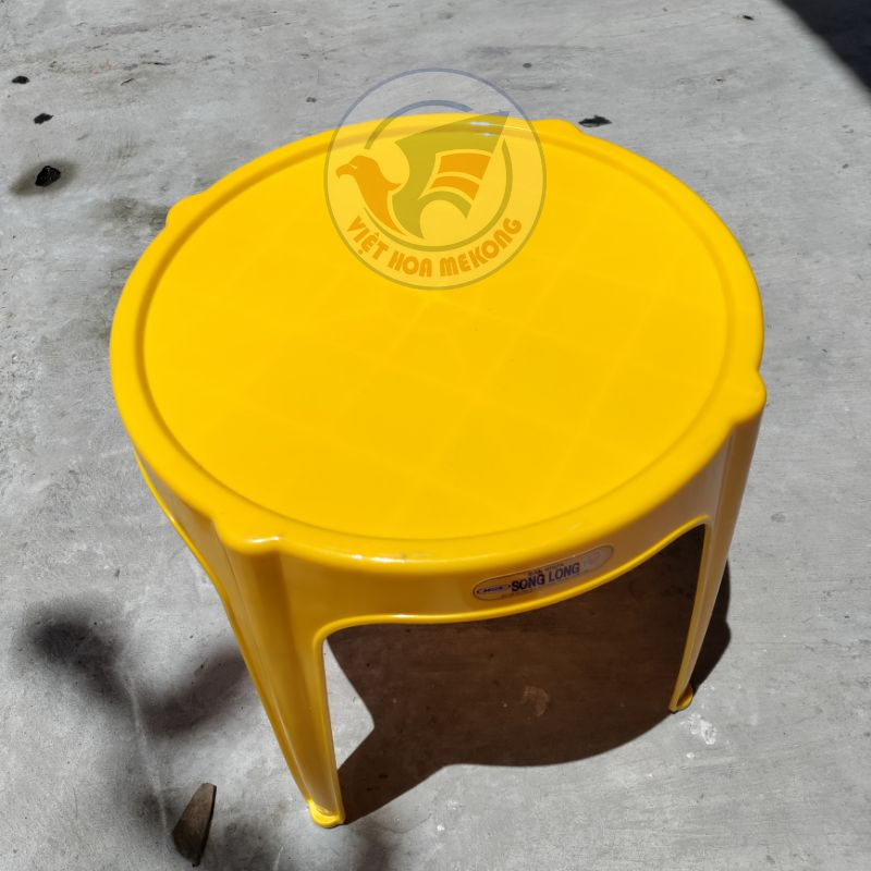Bàn trà chanh trà sữa cafe tròn, kích thước 49cm nhựa Song Long chính phẩm dùng cho quán cafe trà sữa