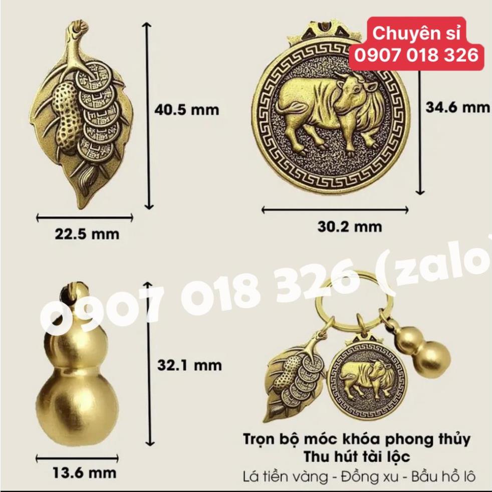 Móc Treo Chìa Khóa Phong Thủy 12 Con Giáp Đồng Thau