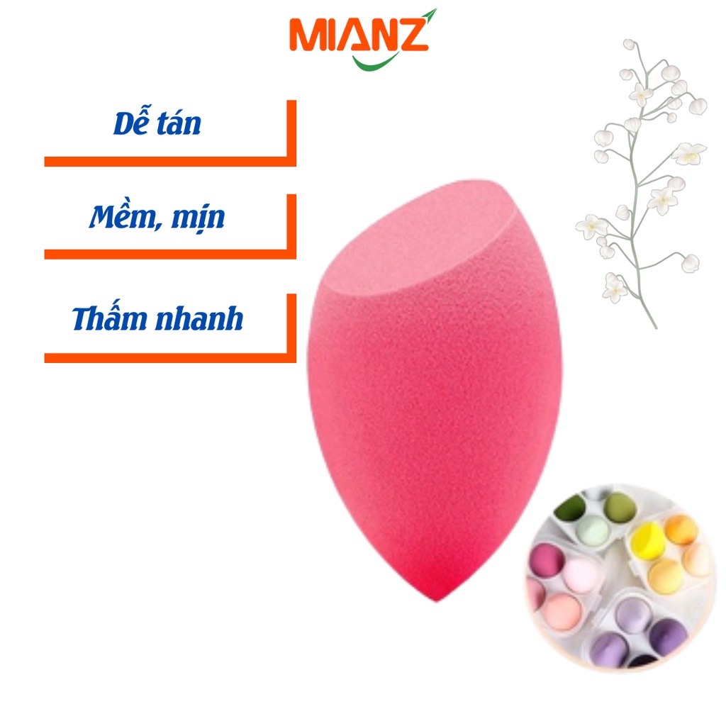 Bộ 4 Mút Tán Trang Điểm Đánh Phấn Tán Kem Mianz - Dụng Cụ Trang Điểm Mềm Mại Không Chứa Cao Su Latex
