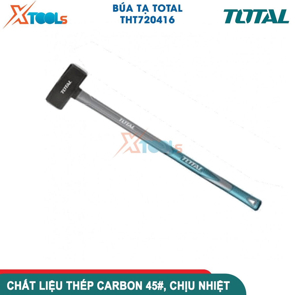 Búa tạ 4kg Total THT720416, chiều dài búa 900 mm, chất liệu thép carbon 45#, chịu nhiệt [CHÍNH HÃNG][XTOOLS]