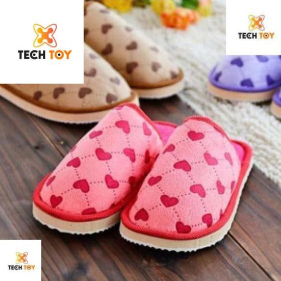 SIÊU HOT SIÊU RẺ GIÁ SỈ  Dép bông cao cấp đi trong nhà hình trái tim siêu cute ĐÀ NẴNG TECHTOY 2020