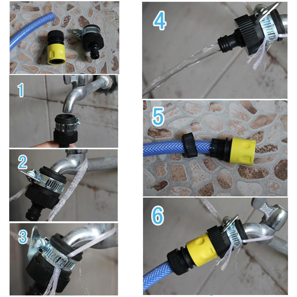 Đầu nối vòi nước bằng cao su thích hợp cho vòi 14- 21mm - Khớp nối nhanh ống nước có đai siết