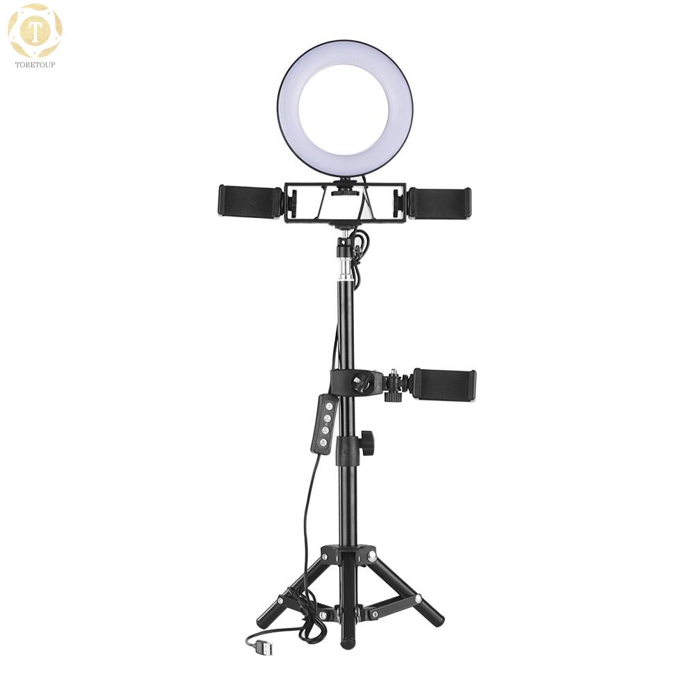 Shipped within 12 hours】 ZOMEI 6 Inch Desktop Mini LED Ring Light 3000-6000K 3 Light Modes & Dimmable Brightness with Wireless Remote Control Tripod Stand 3 Cell Phone Holders Camera Lighting Kit for YouTube Video Live Stream Makeup Selfie Compatibl [TO]