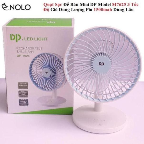 Quạt sạc pin để bàn DP 7625 chính hãng siêu mát pin lâu