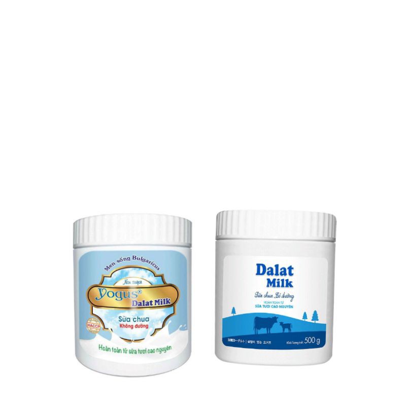 Sữa chua ăn không đường/có đường đà lạt milk 500g