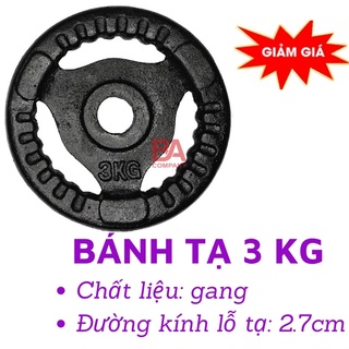Bánh tạ 3kg/ tạ miếng gang 3kg