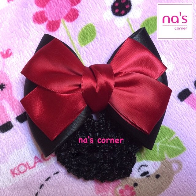 Kẹp lưới bới tóc búi tóc hoạ tiết cao cấp (15)