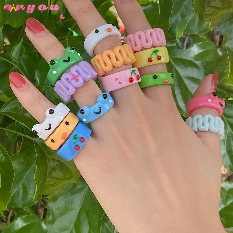 Nhẫn Hình Ếch Cười Dễ Thương Vui Nhộn Cho Nữ