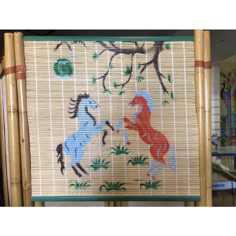 Mành tre trúc che bàn thờ, khóm tre bàn thờ vẽ tranh cực kì Độc Đáo [ 50x50; 60x60;70x70;80x80;90x90]