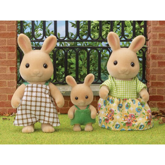 Sylvanian Families Gia Đình 3 Thành Viên Thỏ Nắng Vàng Sunny Rabbit Family