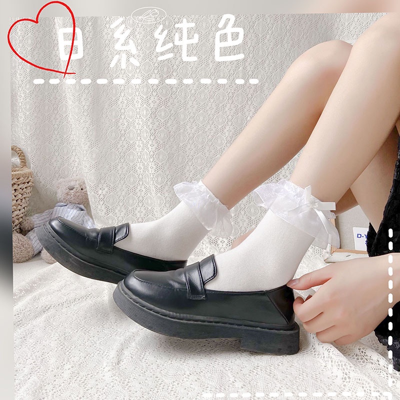 Vớ Ren Đính Nơ Phong Cách Lolita Dễ Thương Cho Nữ