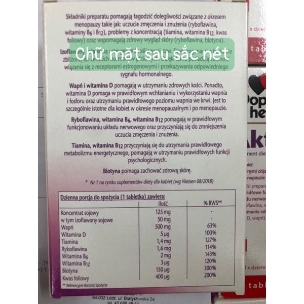 Aktiv Meno 60 viên cân bằng nội tiết tố nữ