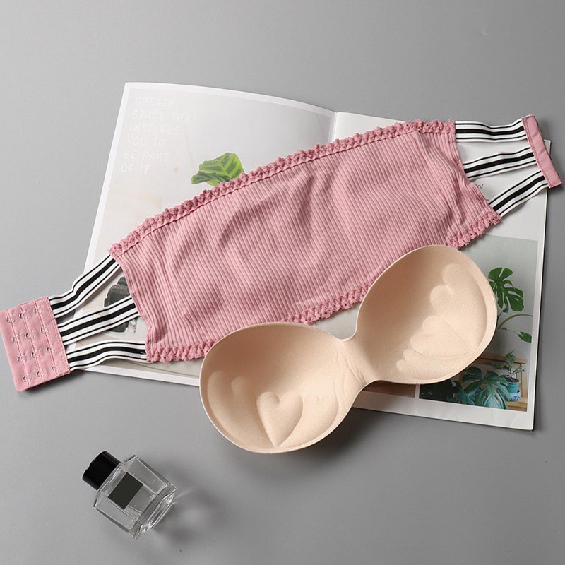 Áo lót ống phối ren bằng cotton thoáng khí dành cho nữ | BigBuy360 - bigbuy360.vn